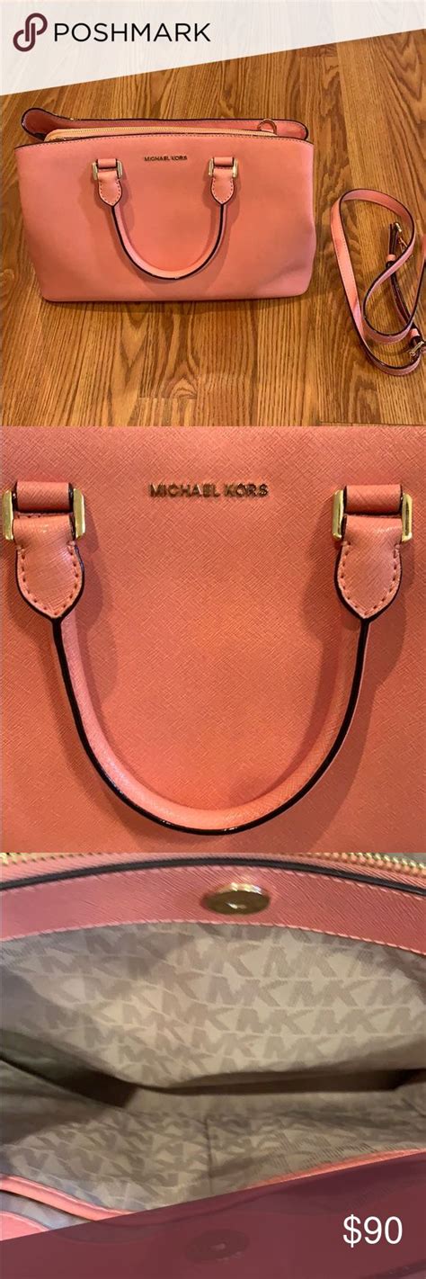 michael kors bag leaf strap salmon color|Bags .